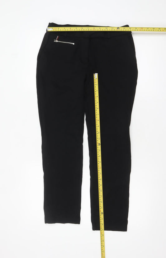 Nutmeg Women's Black Slim Fit Stretch Trousers Size 10