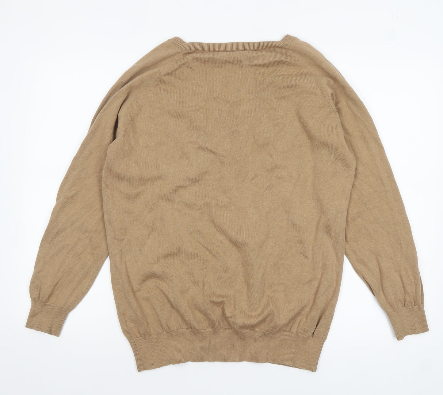 Mens UK Size L Kallspin Beige Pullover Jumper