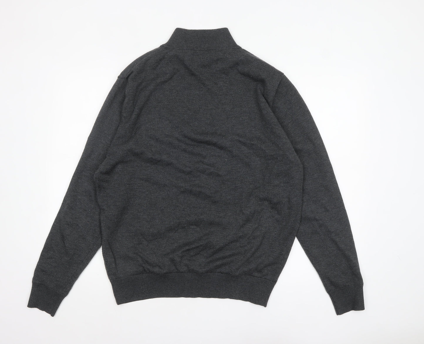 Mens UK Size L Cutter & Buck Grey 1/2 Zip Jumper