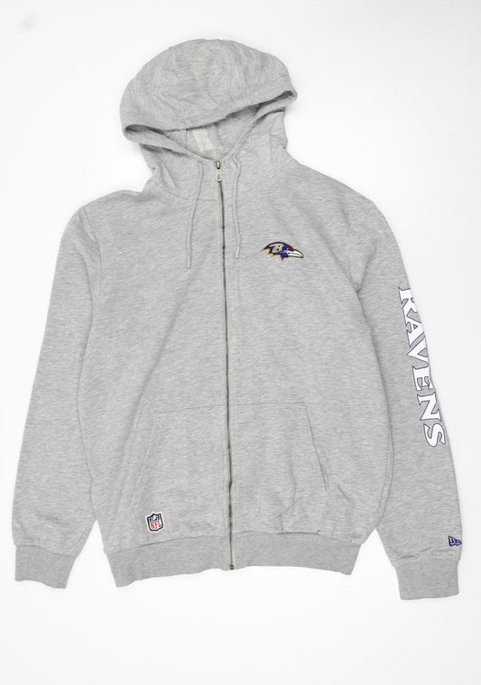 Mens UK Size XL New Era Grey Full Zip Hoodie