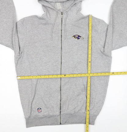 Mens UK Size XL New Era Grey Full Zip Hoodie