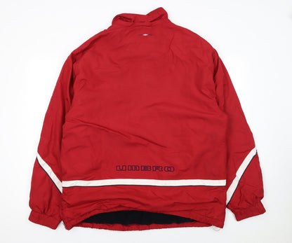 Mens UK Size L Umbro Red FootballRunning & JoggingHikingGym & Training Jacket