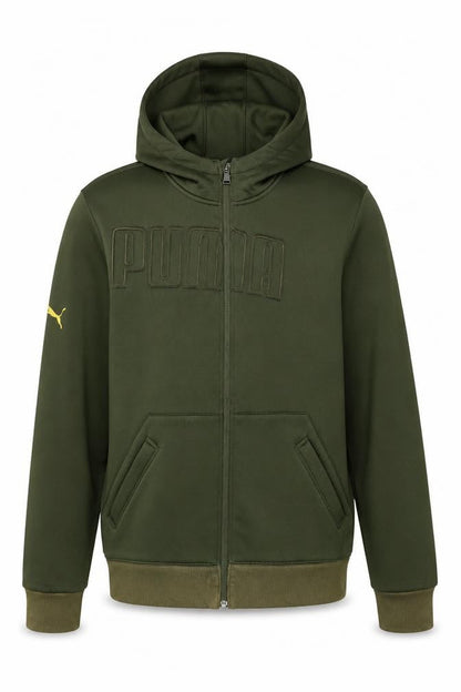 Mens UK Size M PUMA Green Full Zip Hoodie