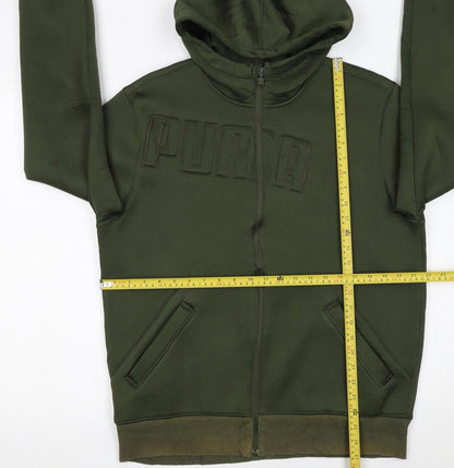 Mens UK Size M PUMA Green Full Zip Hoodie