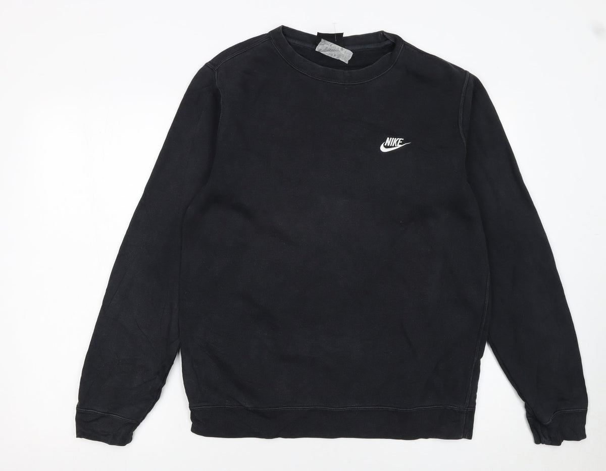 Mens UK Size M Nike Black Pullover Sweatshirt