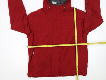 Mens UK Size XL Lands' End Red Full Zip Hoodie
