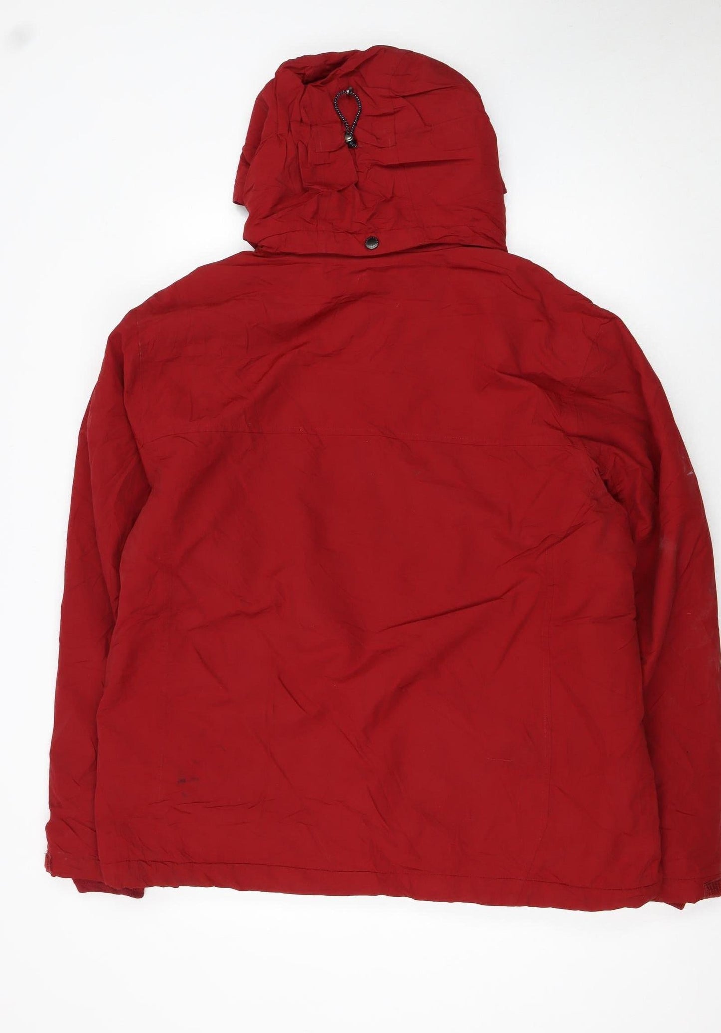 Mens UK Size XL Lands' End Red Full Zip Hoodie