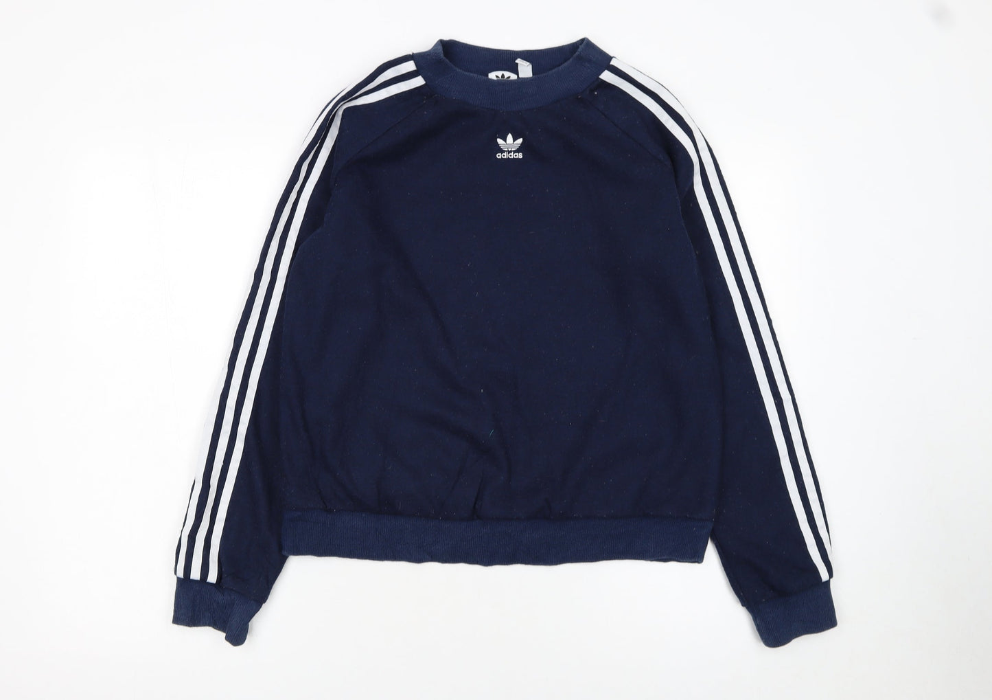 Womens UK Size 12 adidas Blue Pullover Sweatshirt