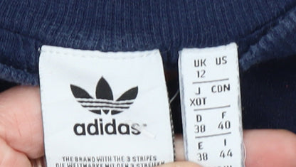 Womens UK Size 12 adidas Blue Pullover Sweatshirt