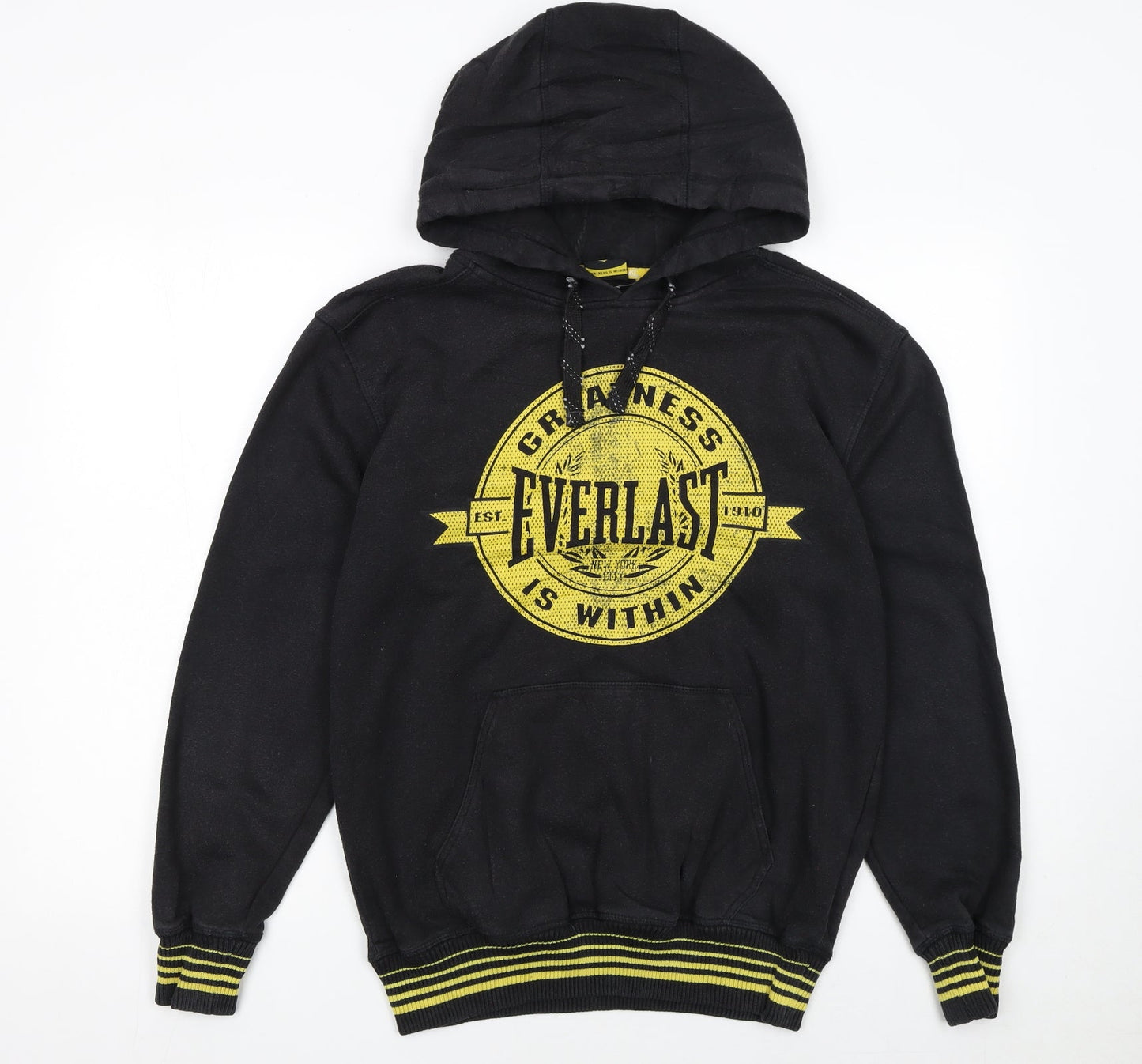 Mens UK Size S Everlast Black Pullover Hoodie