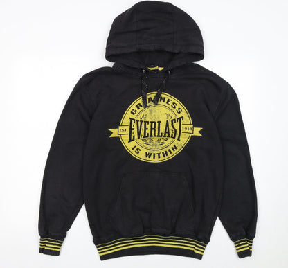 Mens UK Size S Everlast Black Pullover Hoodie