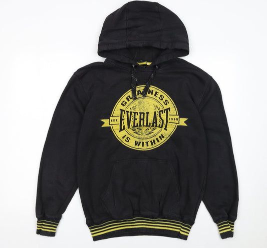 Mens UK Size S Everlast Black Pullover Hoodie