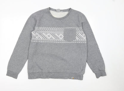 Mens UK Size M Carhartt Grey Pullover Sweatshirt