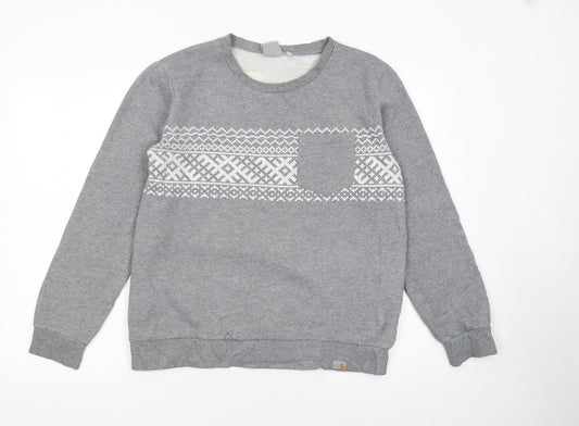 Mens UK Size M Carhartt Grey Pullover Sweatshirt