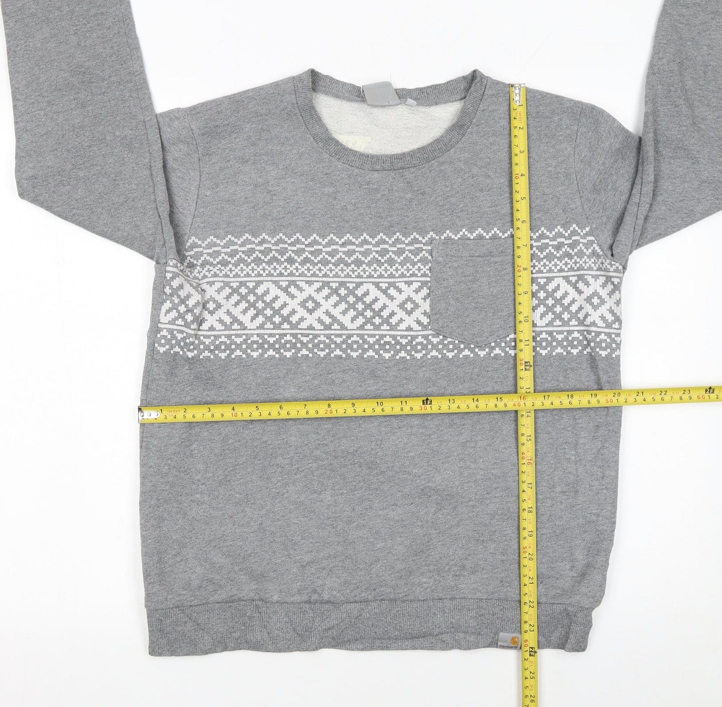 Mens UK Size M Carhartt Grey Pullover Sweatshirt