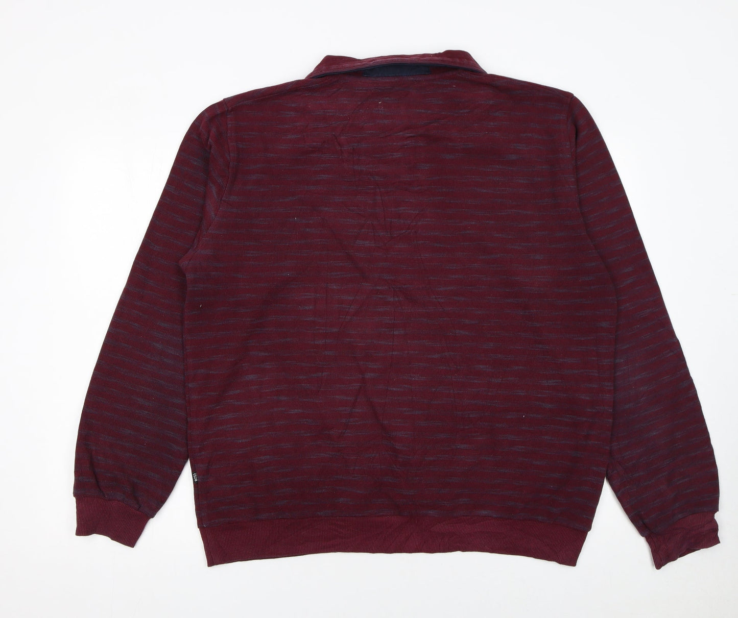 Mens UK Size 2XL HUGO BOSS Red Henley Sweatshirt