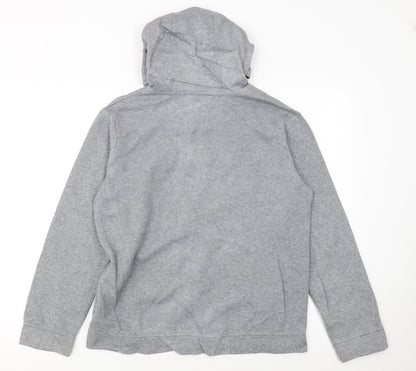 Nike Boys Grey Full Zip Hoodie XL 158-170cm Cotton Blend Casual