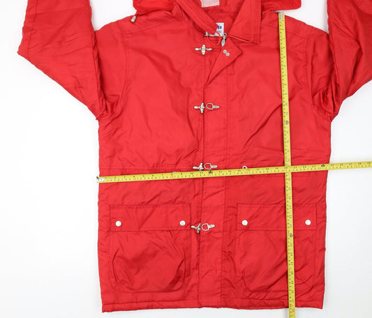 Mens UK Size L Berner Red Parka Coat