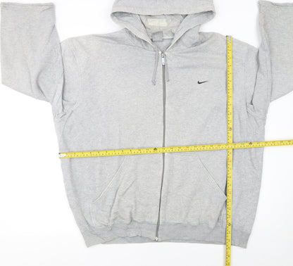 Womens UK Size 2XL Nike Grey Full Zip Hoodie
