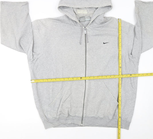 Womens UK Size 2XL Nike Grey Full Zip Hoodie
