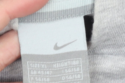 Womens UK Size 2XL Nike Grey Full Zip Hoodie