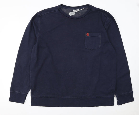 Mens UK Size 2XL Timberland Blue Pullover Sweatshirt