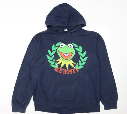 Womens UK Size L Disney Blue Pullover Hoodie