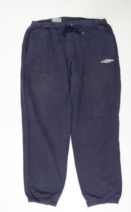 Mens UK Size XL Umbro Regular Fit Sweatpants Blue Trousers