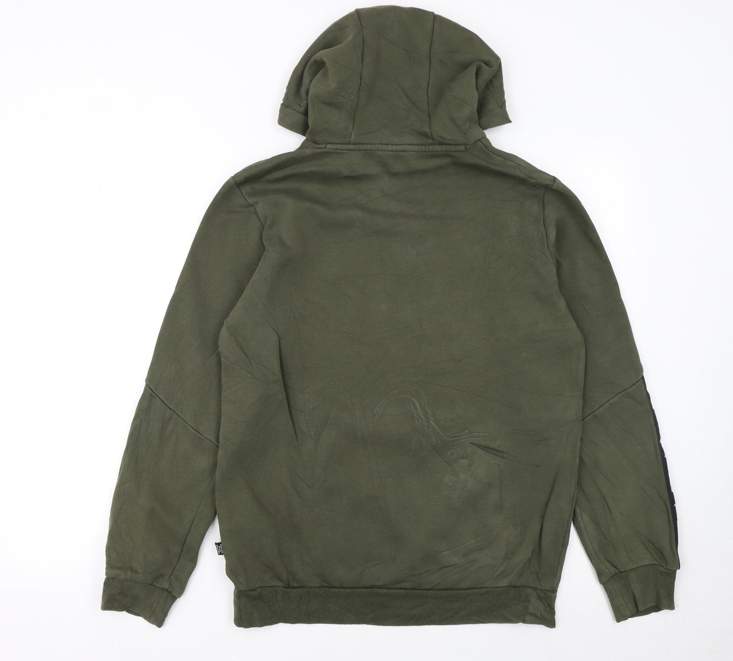 Mens UK Size S PUMA Green Pullover Hoodie