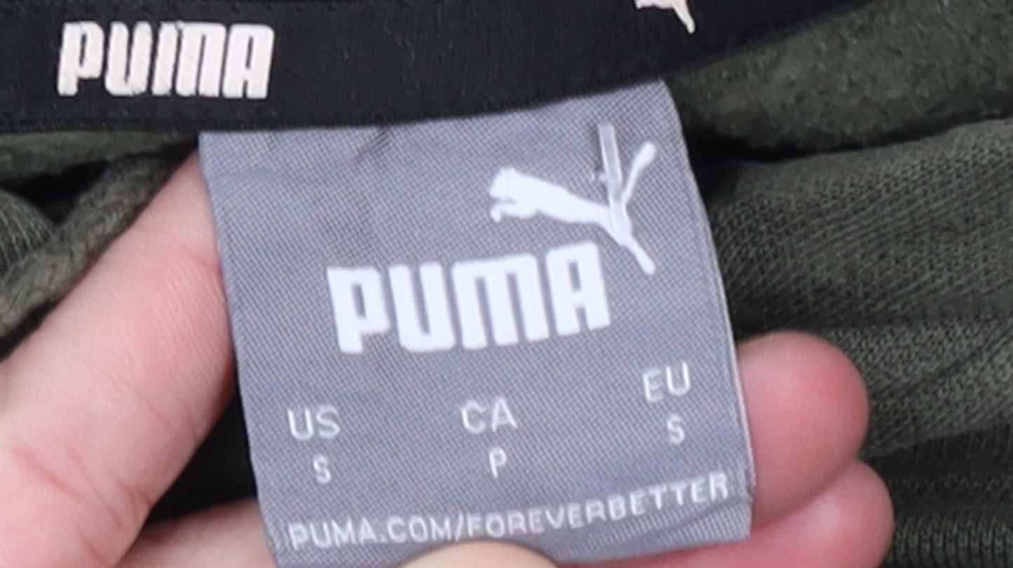Mens UK Size S PUMA Green Pullover Hoodie