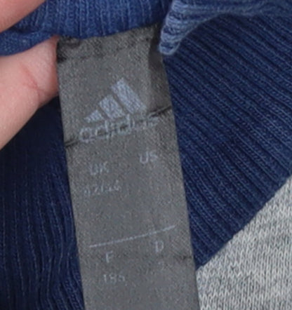 Adidas Men's Blue Track Jacket L Colourblock Full Zip Sportswear