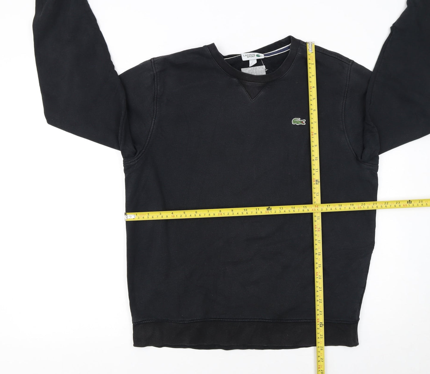 Mens UK Size L Lacoste Black Pullover Sweatshirt