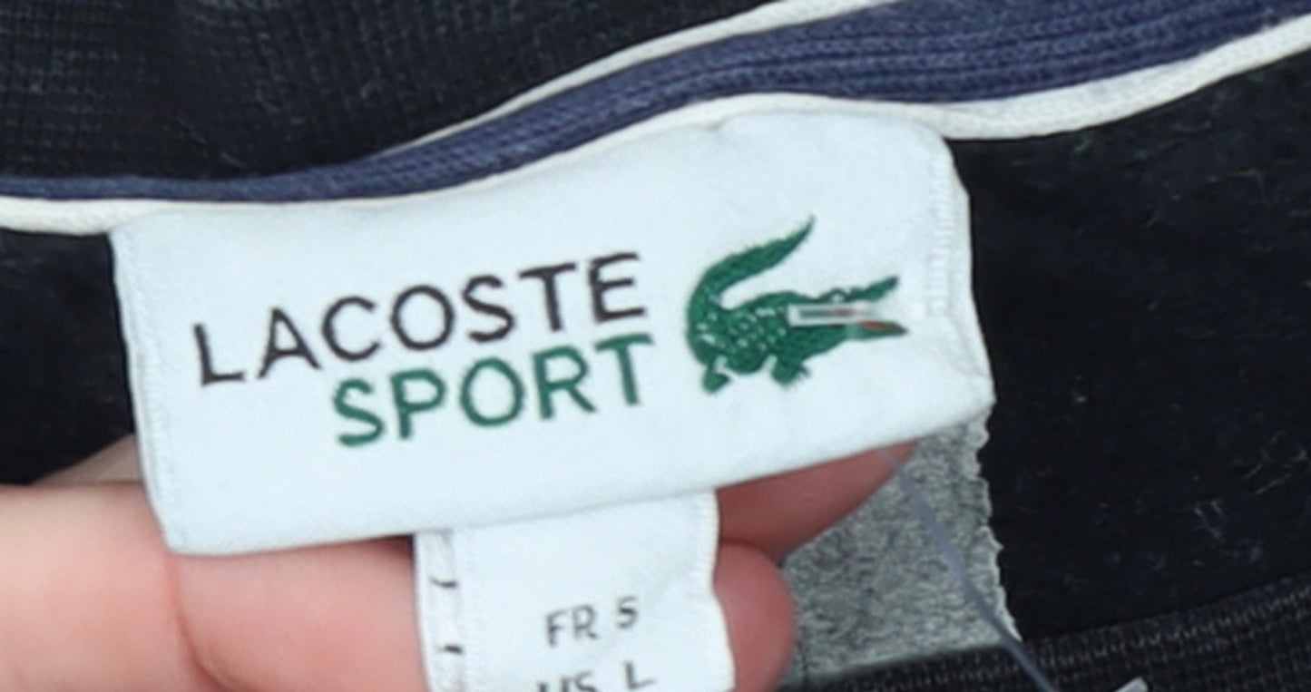 Mens UK Size L Lacoste Black Pullover Sweatshirt