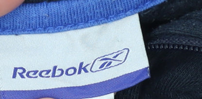 Mens UK Size L Reebok Blue Henley Sweatshirt