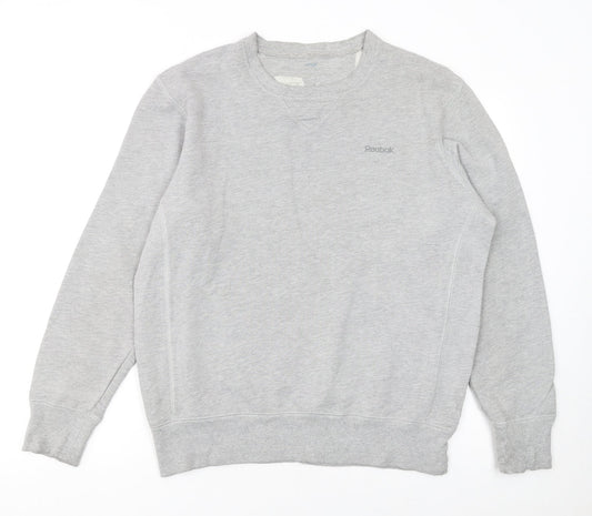 Mens UK Size M Reebok Grey Pullover Sweatshirt