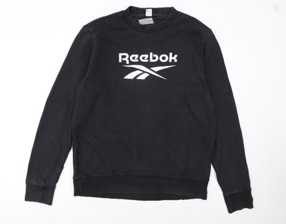 Mens UK Size M Reebok Black Pullover Sweatshirt