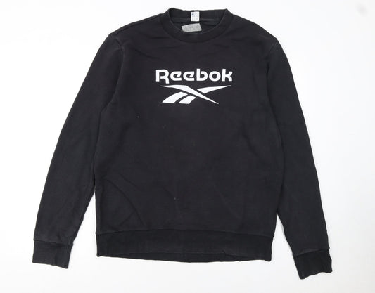 Mens UK Size M Reebok Black Pullover Sweatshirt