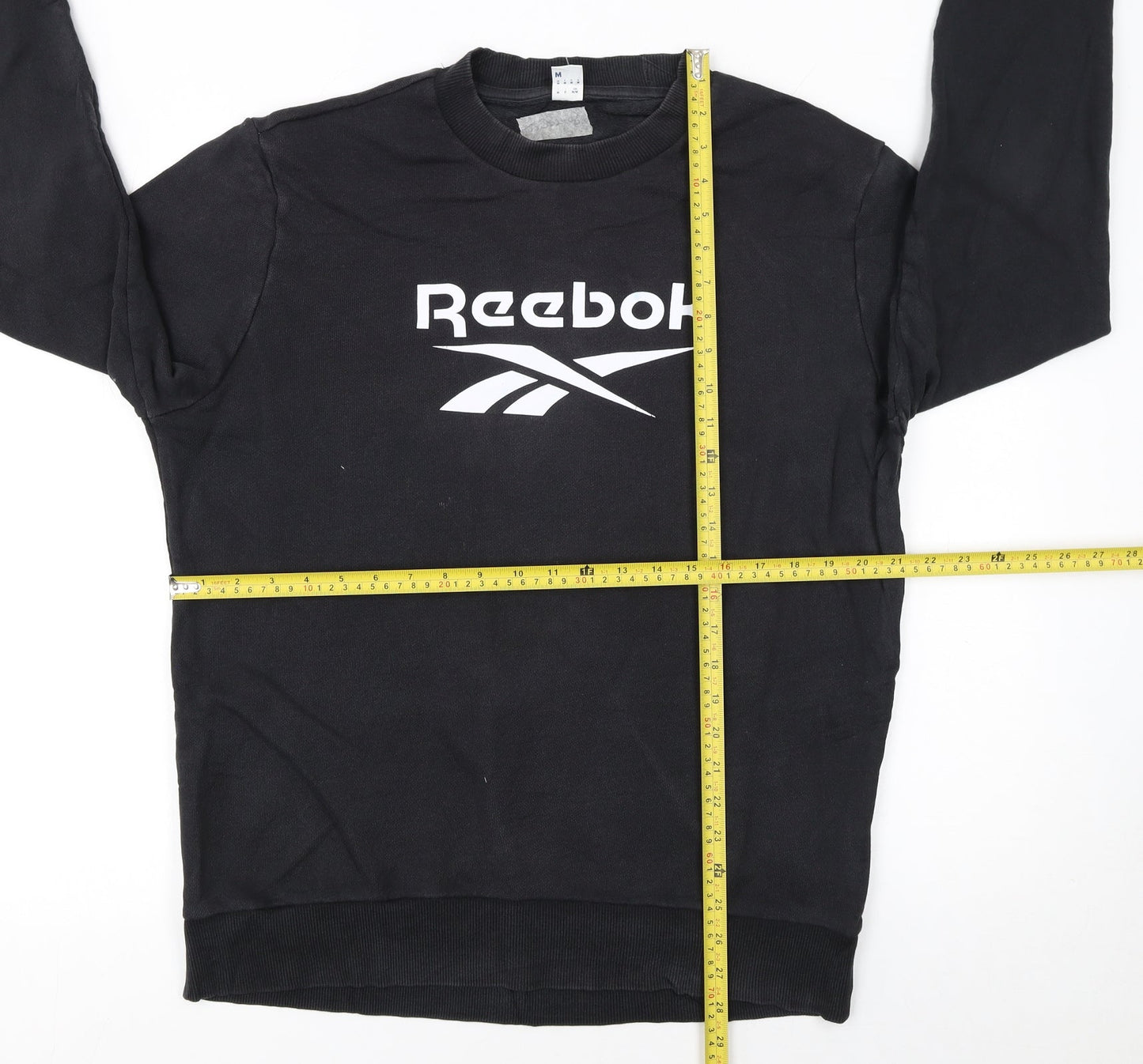 Mens UK Size M Reebok Black Pullover Sweatshirt
