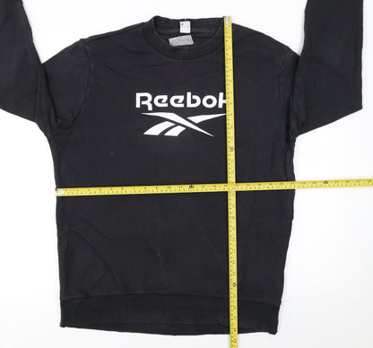 Mens UK Size M Reebok Black Pullover Sweatshirt