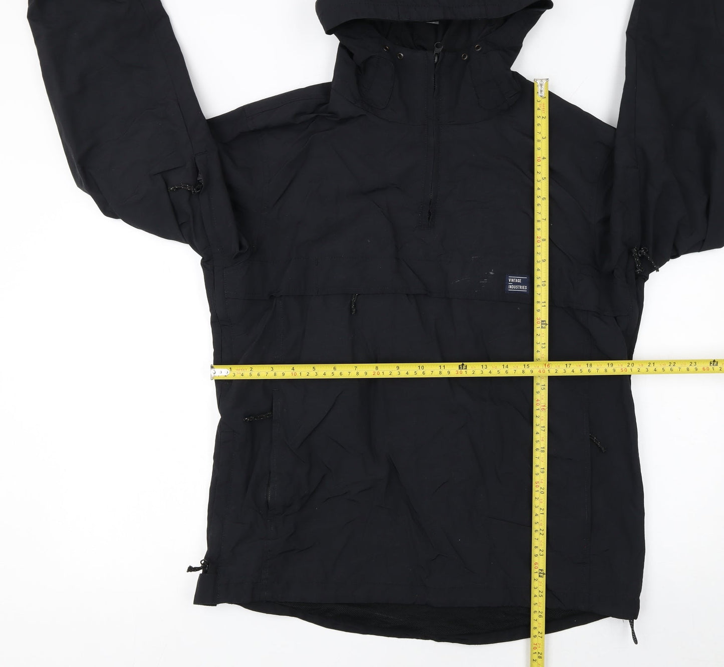 Mens UK Size M Vintage Industries Black Anorak Coat