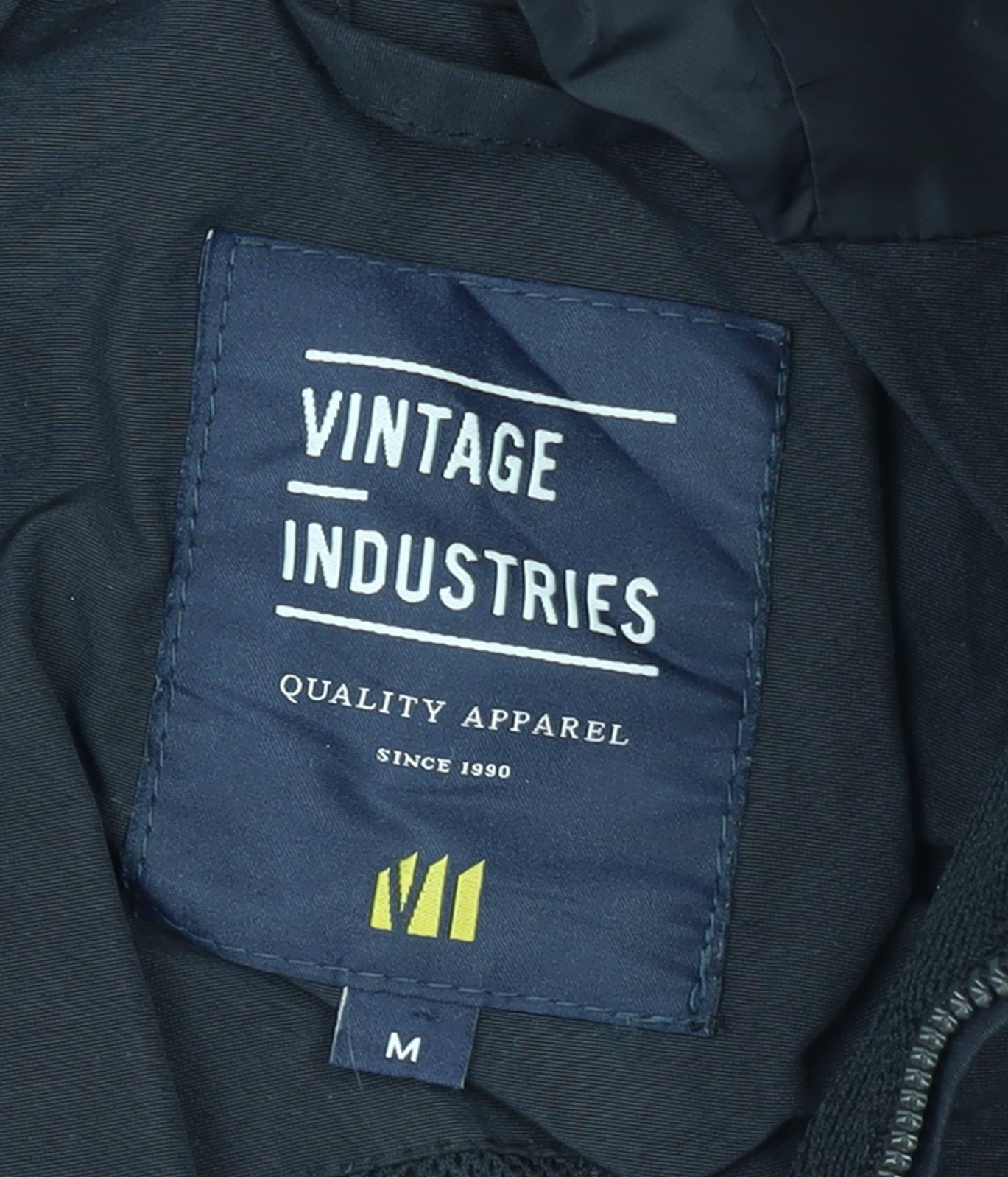 Mens UK Size M Vintage Industries Black Anorak Coat