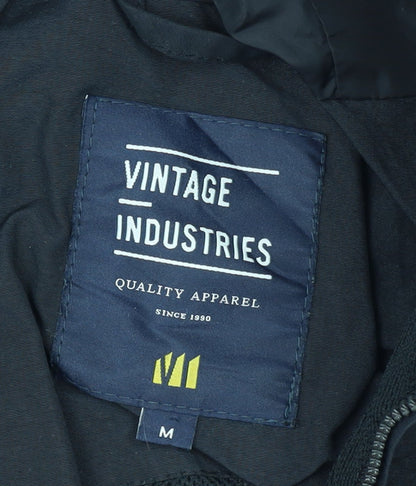 Mens UK Size M Vintage Industries Black Anorak Coat