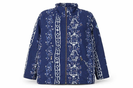 Womens UK Size XL Fun Days Blue Windbreaker Coat