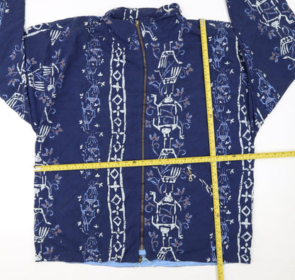 Womens UK Size XL Fun Days Blue Windbreaker Coat