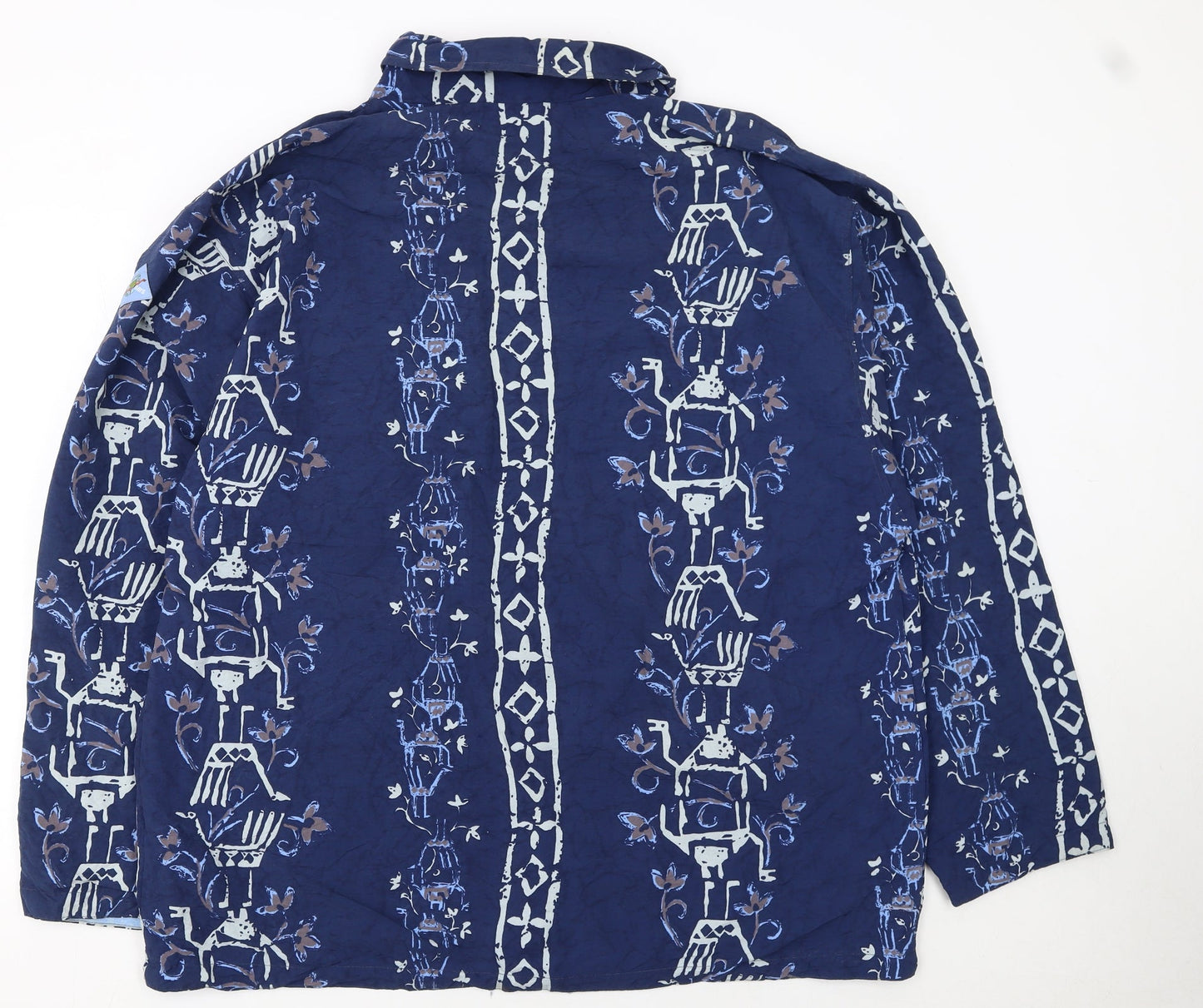 Womens UK Size XL Fun Days Blue Windbreaker Coat