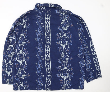 Womens UK Size XL Fun Days Blue Windbreaker Coat