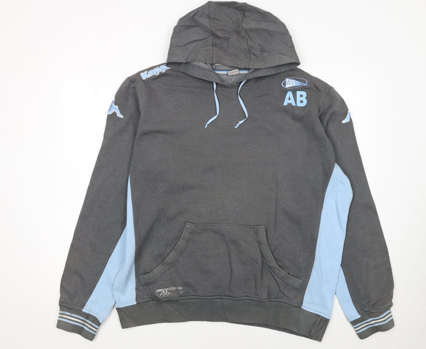 Mens UK Size 2XL Kappa Grey Pullover Hoodie