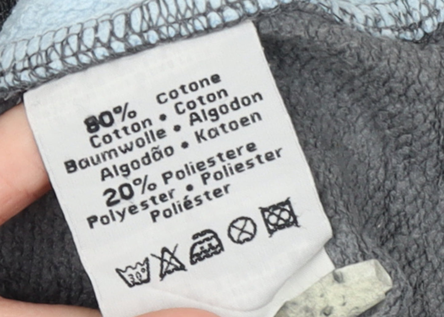 Mens UK Size 2XL Kappa Grey Pullover Hoodie