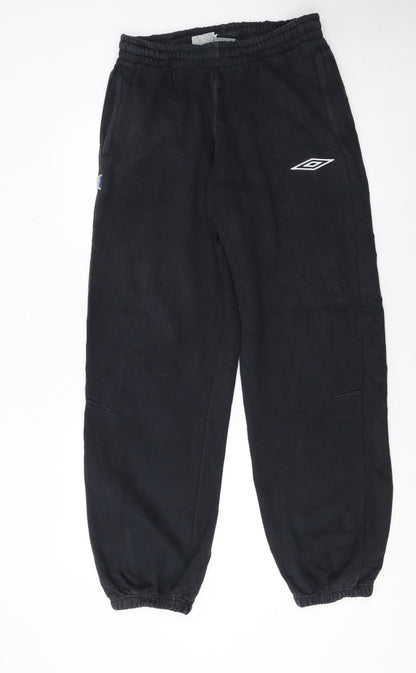 Umbro Men's Black Fleece Sweatpants L Regular Fit Logo Sportswear