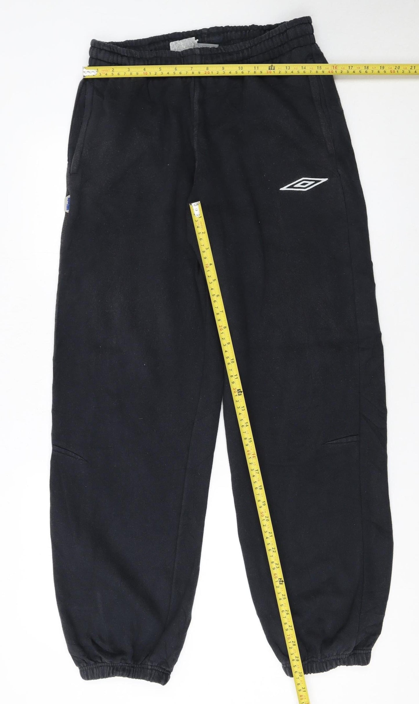 Umbro Men's Black Fleece Sweatpants L Regular Fit Logo Sportswear